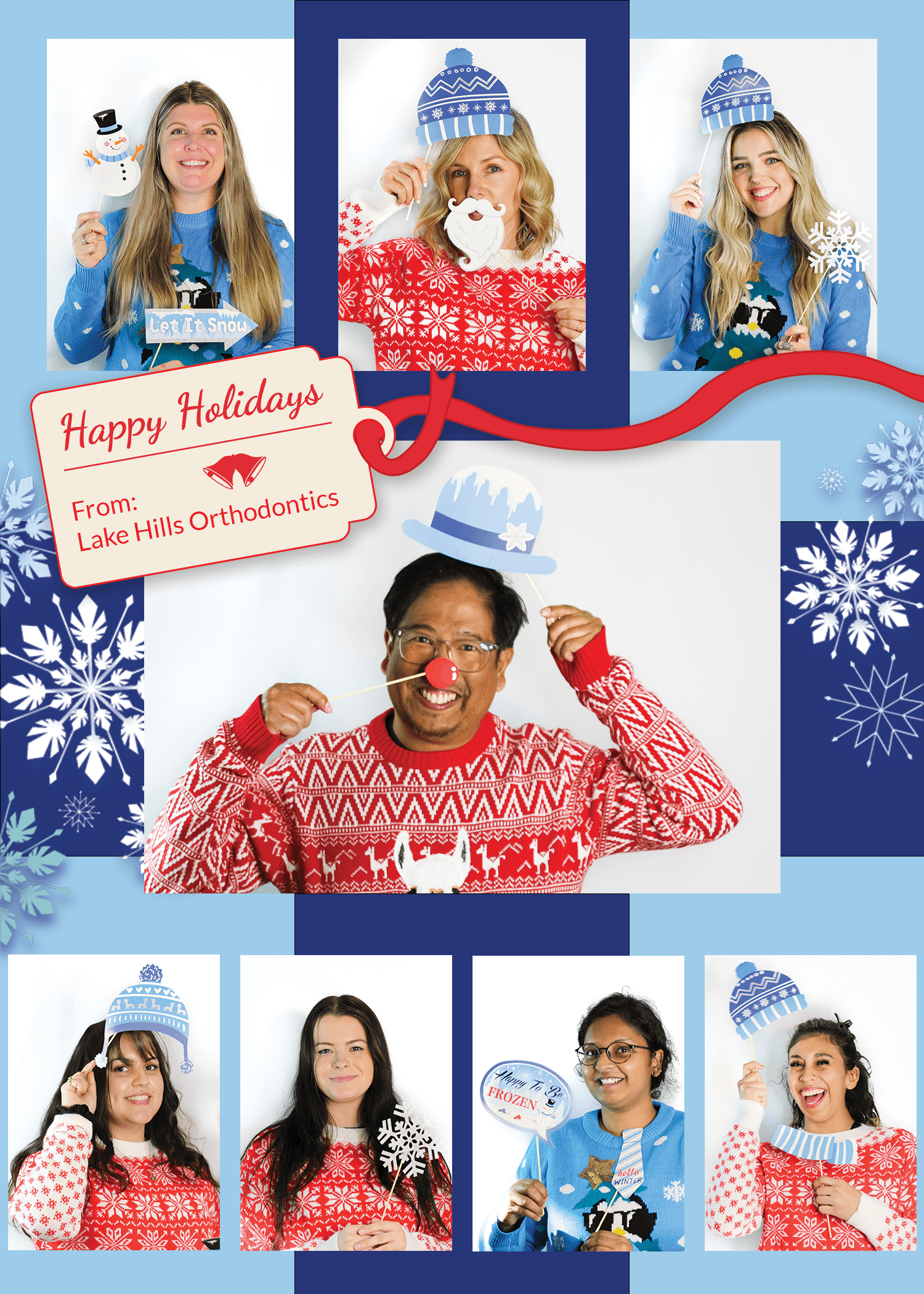 Lake Hills Orthodontics holiday card design